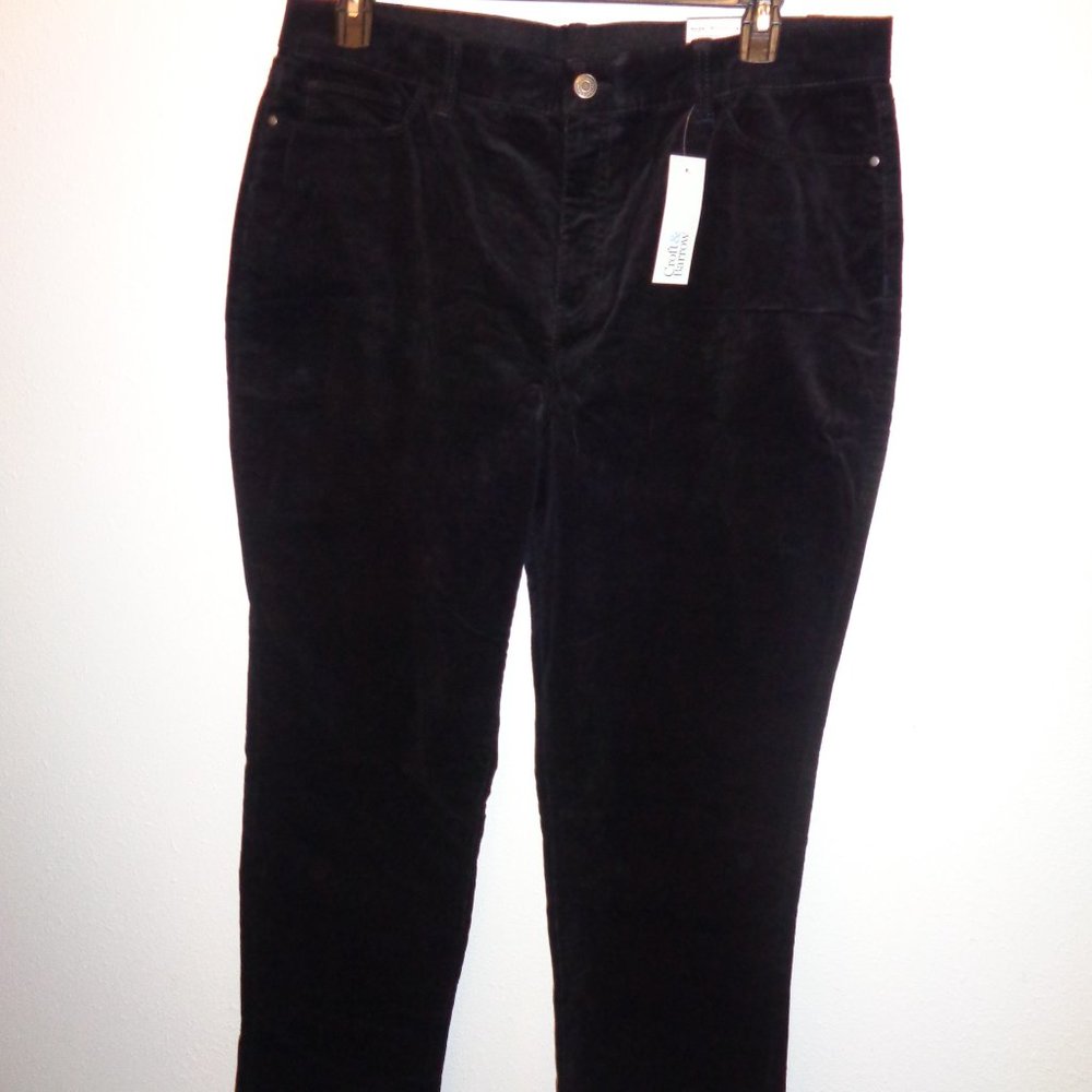 Croft & Barrow Women's Black Corduroys Size 18 Short NWT Mid Rise Straight - Picture 6 of 12